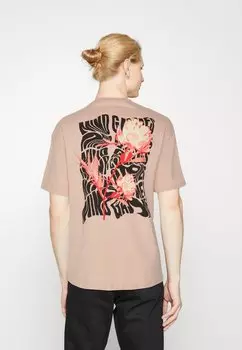 Футболка с принтом Jorgames Tee Crew Neck Jack & Jones, цвет rugby tan