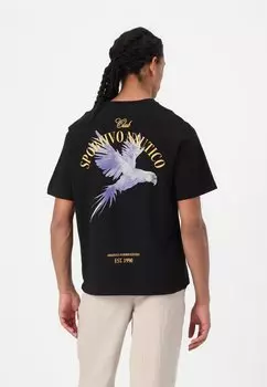 Футболка с принтом JORHYDRA CUTOUT TEE CREW NECK Jack & Jones, черный
