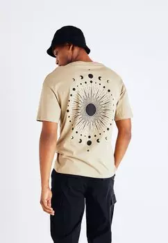 Футболка с принтом JORJUPITOR TEE CREW NECK Jack & Jones, бежевый