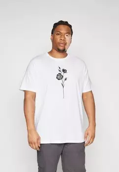 Футболка с принтом JORJUSTIN TEE Jack & Jones, цвет white