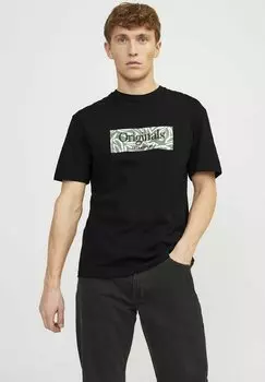 Футболка с принтом JORLAFAYETTE BRANDING TEE CREW NEC Jack & Jones, черный