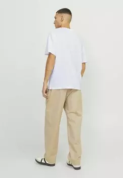 Футболка с принтом Jorlafayette Branding Tee Crew Nec Jack & Jones, ярко-белая