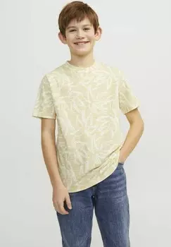 Футболка с принтом JORLAFAYETTE CREW NECK Jack & Jones Junior, желтый