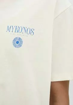 Футболка с принтом JORMYK TEE SS CREW NECK PLS Jack & Jones, кремовый