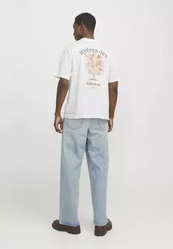 Футболка с принтом JORPAROS EASTER SKETCH TEE CREW NECK Jack & Jones, белый