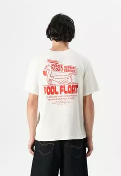 Футболка с принтом JORPOOL FLOAT TEE CREW NECK Jack & Jones, кремовый
