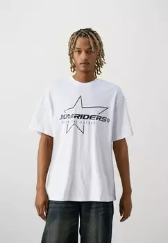 Футболка с принтом JORRIDERS TEE CREW NECK UNISEX Jack & Jones, белый
