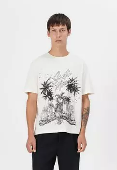 Футболка с принтом JORSANTA MONICA TEE Jack & Jones, кремовый