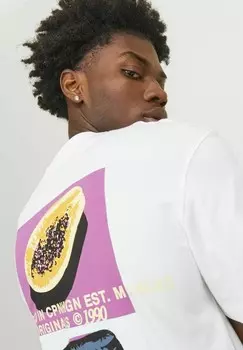 Футболка с принтом JORTAMPA BACK CREW NECK Jack & Jones, кремовый