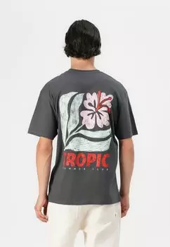 Футболка с принтом JORTROPIC SUMMER TEE Jack & Jones, цвет Dark Shadow