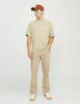 Футболка с принтом JORVERMONT WASH Jack & Jones, бежевый