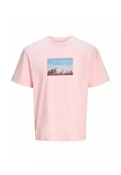Футболка с принтом JORVESTERBRO PICTURE CREW NECK Jack & Jones, светло-розовый