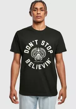 Футболка с принтом JOURNEY ROCK BAND - DON T STOP BELIEVIN Merchcode, черный