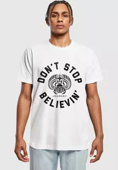 Футболка с принтом JOURNEY ROCK BAND - DON T STOP BELIEVIN Merchcode, белый