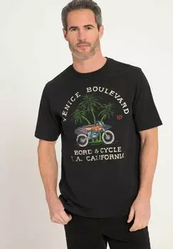 Футболка с принтом JP1880, черный