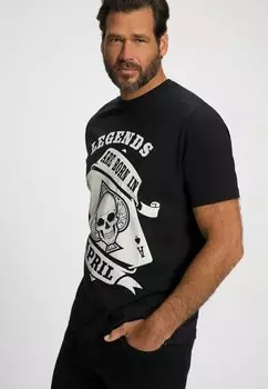 Футболка с принтом JP1880, черный