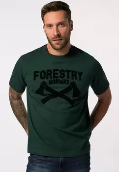 Футболка с принтом JP1880, оливковый