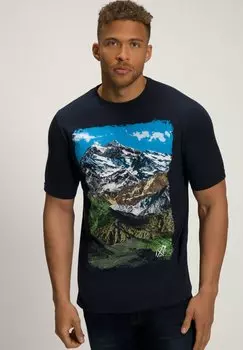 Футболка с принтом JP1880, темно-синий