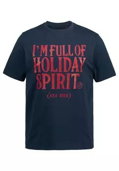 Футболка с принтом JP1880, темно-синий