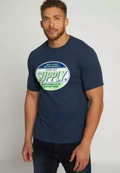 Футболка с принтом JP1880, темно-синий