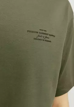 Футболка с принтом JPRBLACHAD CREW NECK TEE Jack & Jones PREMIUM, коричневый