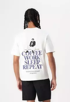 Футболка с принтом JPRBLAJULIAN TEE Jack & Jones PREMIUM, слоновая кость