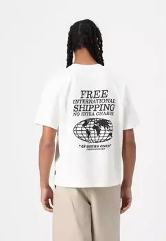 Футболка с принтом JPRBLAURBAN GLOBE TEE UNISEX Jack & Jones, кремовый