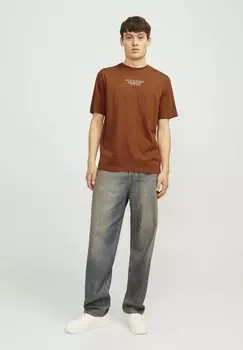 Футболка с принтом JPRBLUARCHIE Jack & Jones PREMIUM, светло-коричневый