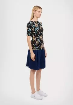 Футболка с принтом JUDY MID SLEEVE Ralph Lauren, черный