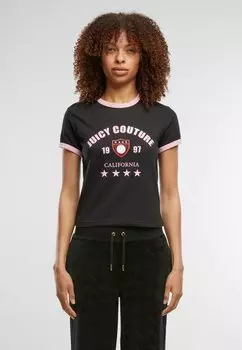 Футболка с принтом Juicy Couture, черный