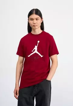 Футболка с принтом Jumpman Flight Tee Jordan, команда красно-белая