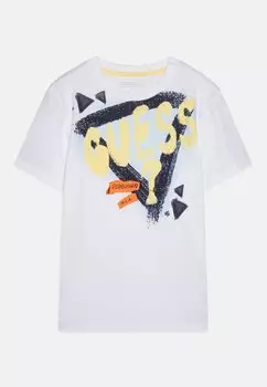 Футболка с принтом JUNIOR Guess, белый