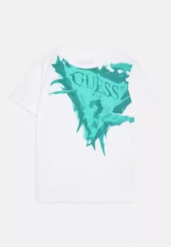 Футболка с принтом JUNIOR Guess, белый