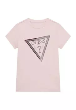 Футболка с принтом JUNIOR Guess, фуксия