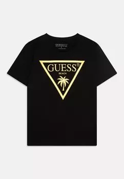 Футболка с принтом JUNIOR MINIME Guess, черный