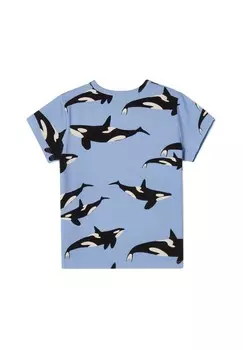 Футболка с принтом JUNO ORCA AOP The Striped Cat, синий