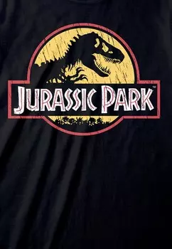Футболка с принтом JURASSIC PARK ORIGINAL LOGO DISTRESSED Henry Tiger, черный