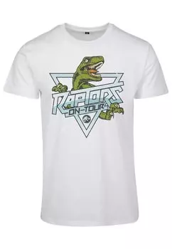 Футболка с принтом JURASSIC PARK RAPTORS Merchcode, цвет white