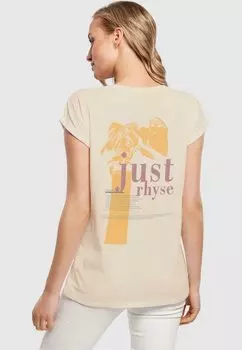 Футболка с принтом Just Rhyse, песочный