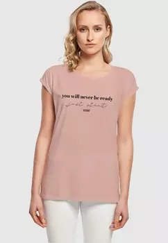 Футболка с принтом JUST START Merchcode, цвет Rose Gold-Coloured