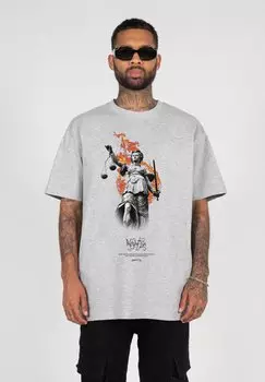 Футболка с принтом JUSTITIA HEAVY MJ Gonzales, цвет grey