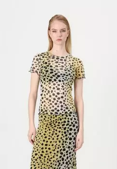 Футболка с принтом JXBLAKE MESH TOP JJXX, светло-желтый