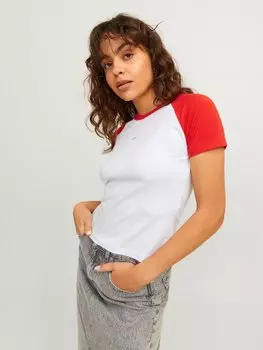 Футболка с принтом Jxgigi Logo Tee JJXX, белый