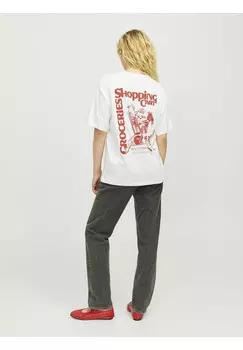 Футболка с принтом JXJOSEPHINE JJXX, кремовый