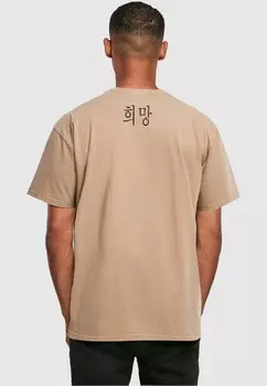 Футболка с принтом K HOPE ACID WASHED Merchcode, бежевый