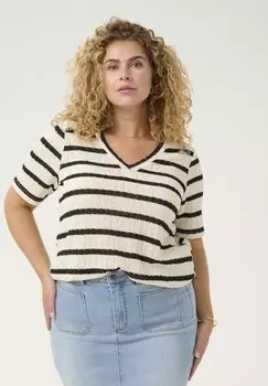 Футболка с принтом Kaffe Curve, черный