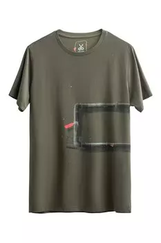 Футболка с принтом Kaft, хаки