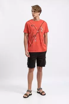 Футболка с принтом Kaft, красный