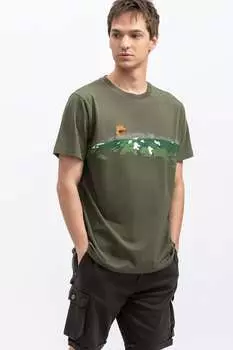 Футболка с принтом Kaft, зеленый