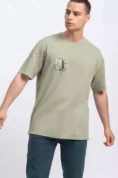 Футболка с принтом Kaft, зеленый